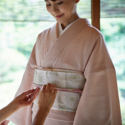 着付けの様子